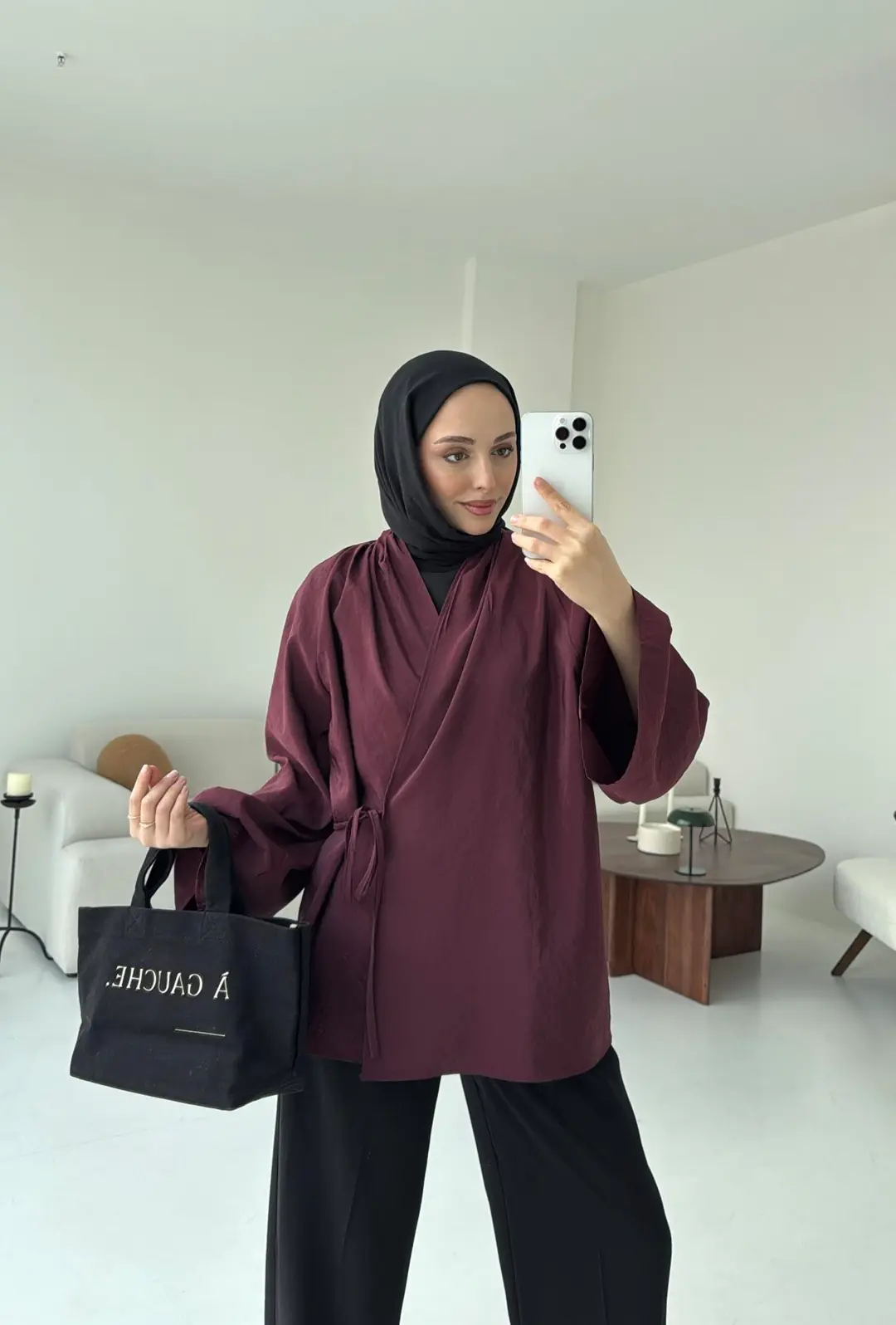 Orijinal Marka Kimono Bordo - Görsel 3