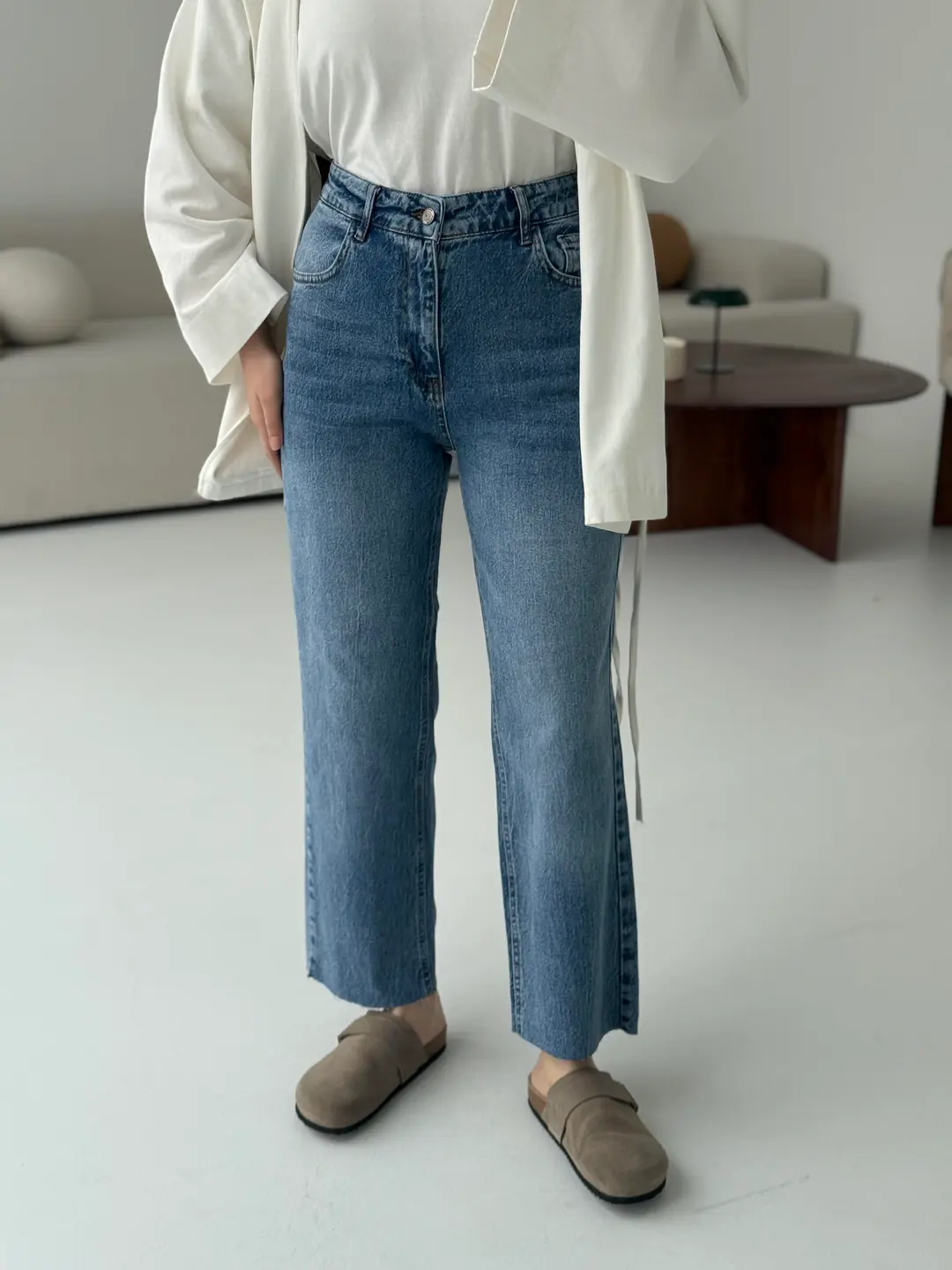 Premium Paçası Kesik Jean R12 - Görsel 3