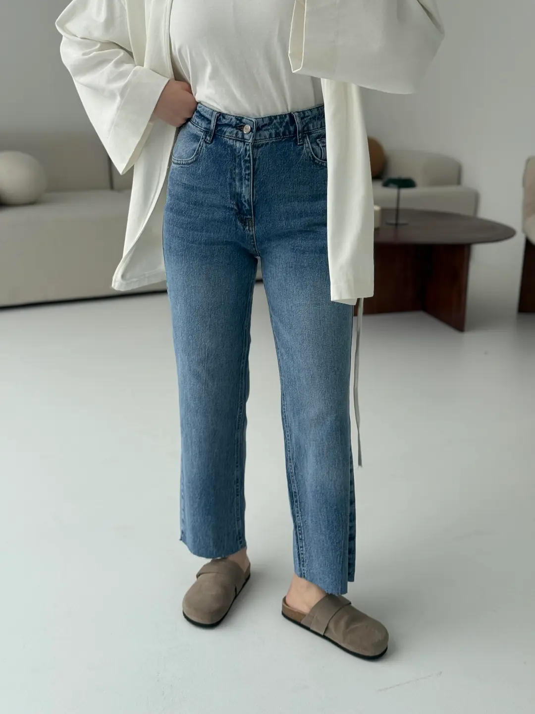 Premium Paçası Kesik Jean R12 - Görsel 4