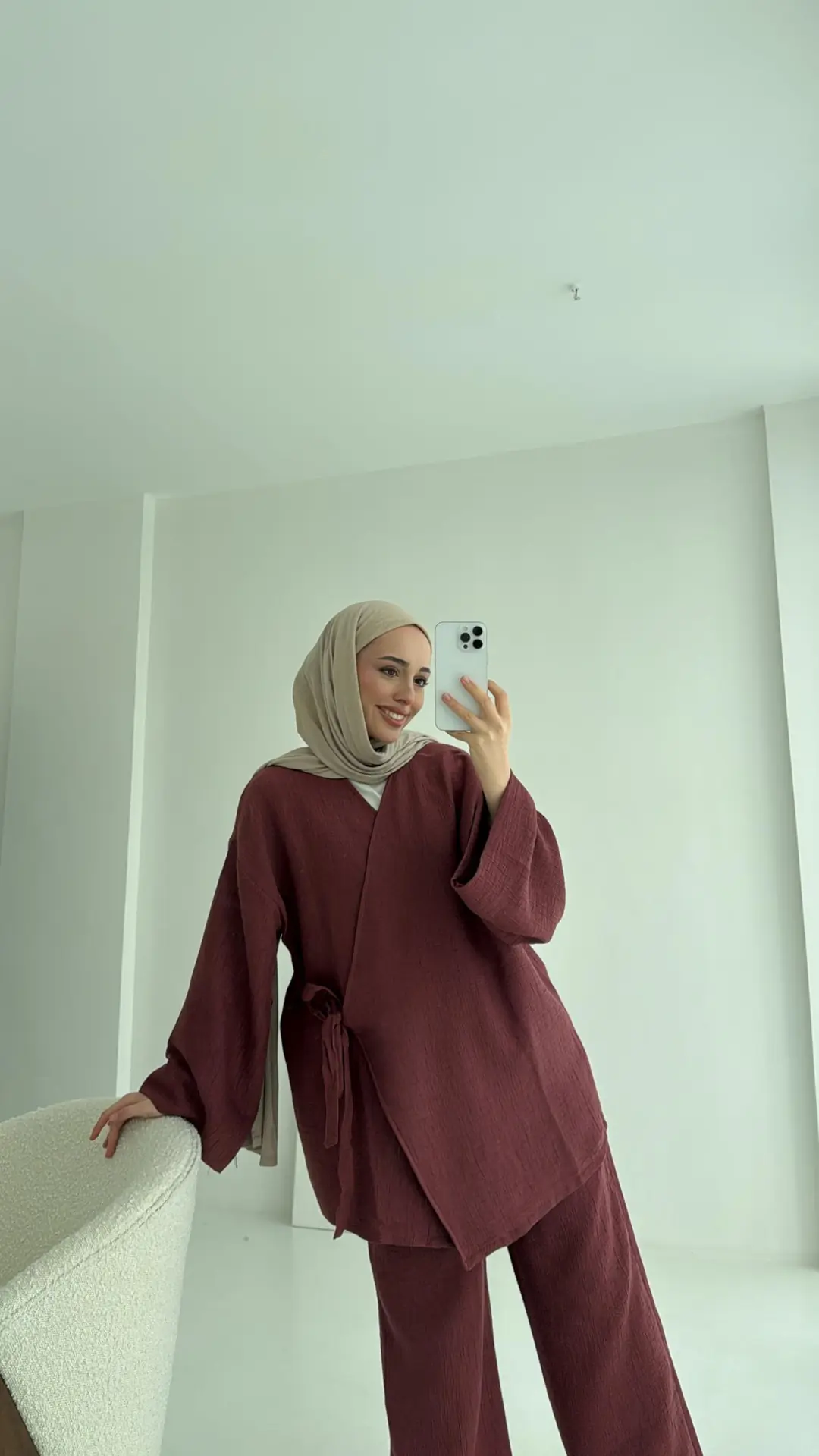 8532 Bağlamlı Takım Bordo - Görsel 3