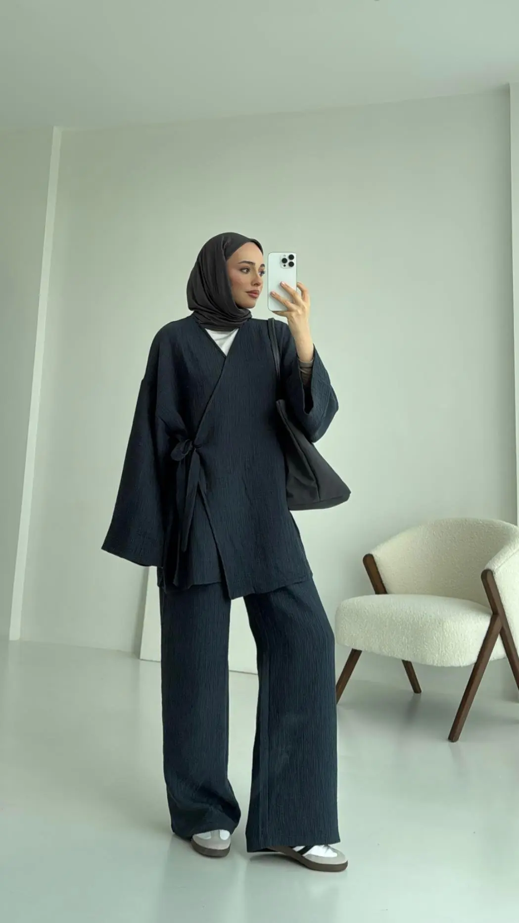 8532 Bağlamlı Takım Lacivert - Görsel 3