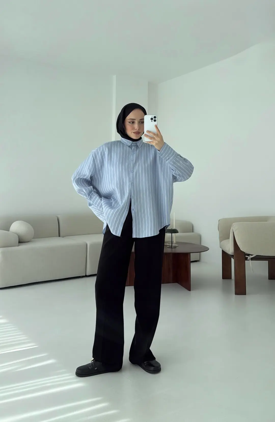 A.Mavi Çizgili Gömlek - Görsel 9