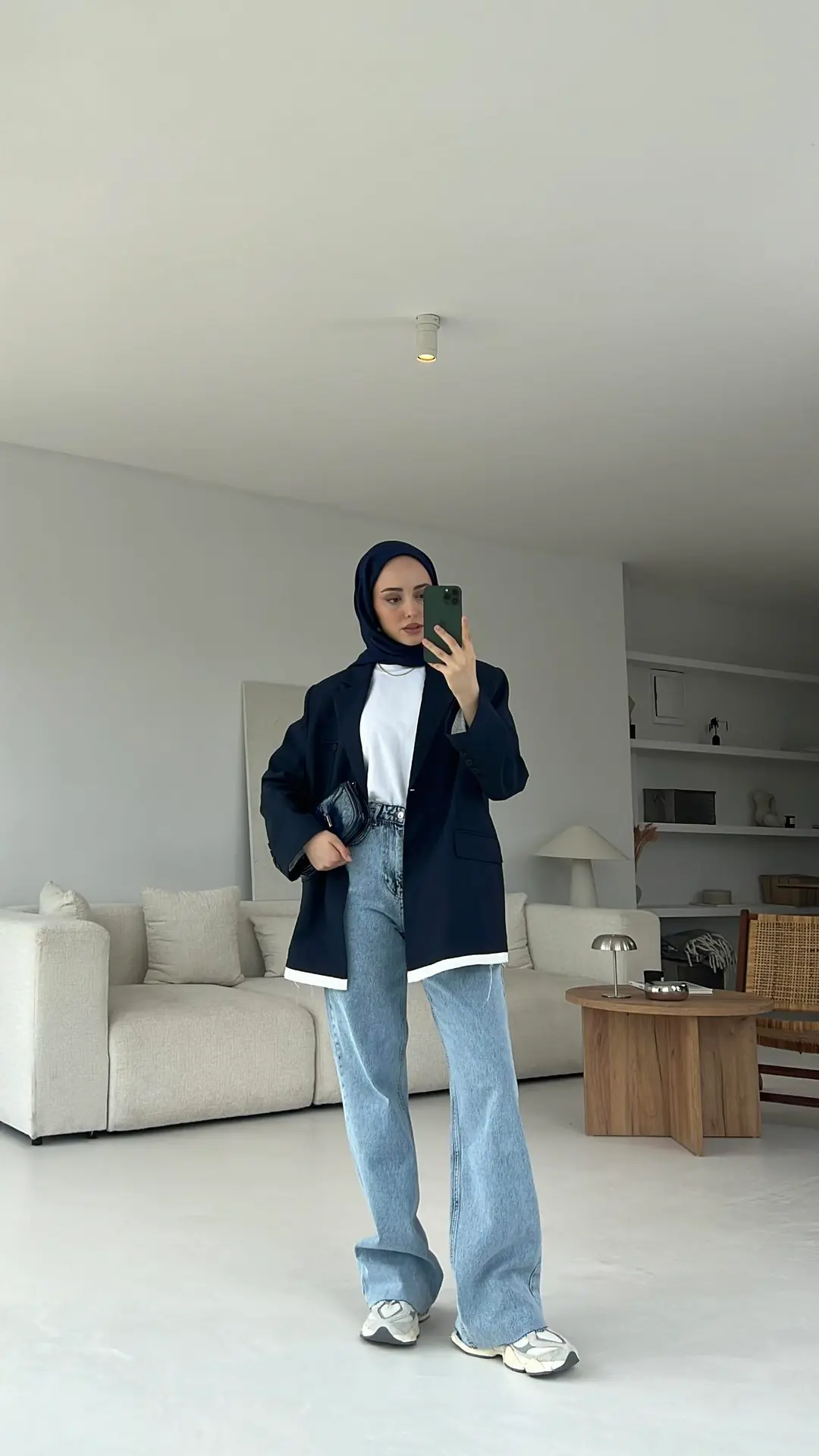 Arkası Baskılı Blazer Ceket Lacivert - Görsel 4