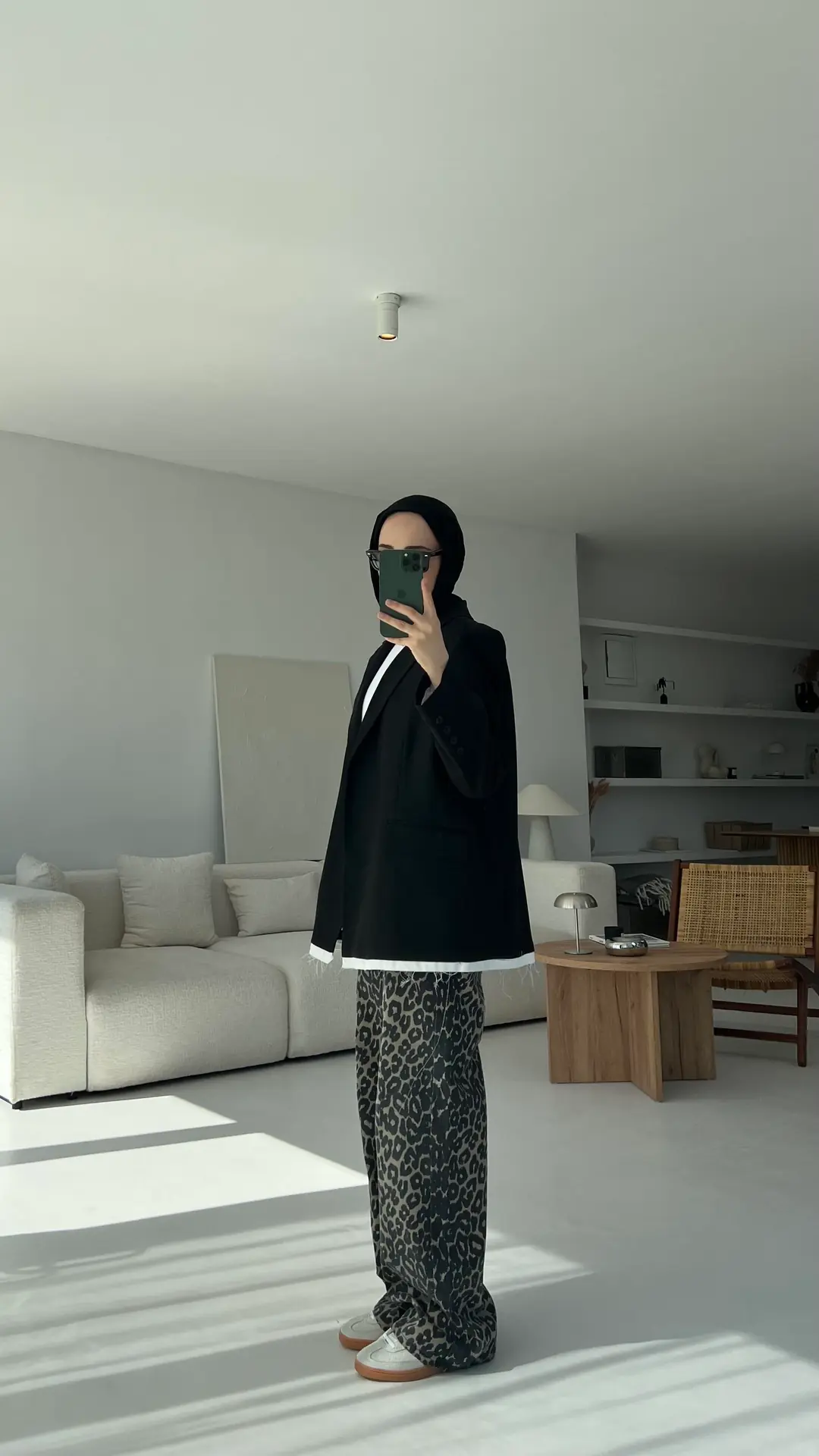 Arkası Baskılı Blazer Ceket Siyah - Görsel 5