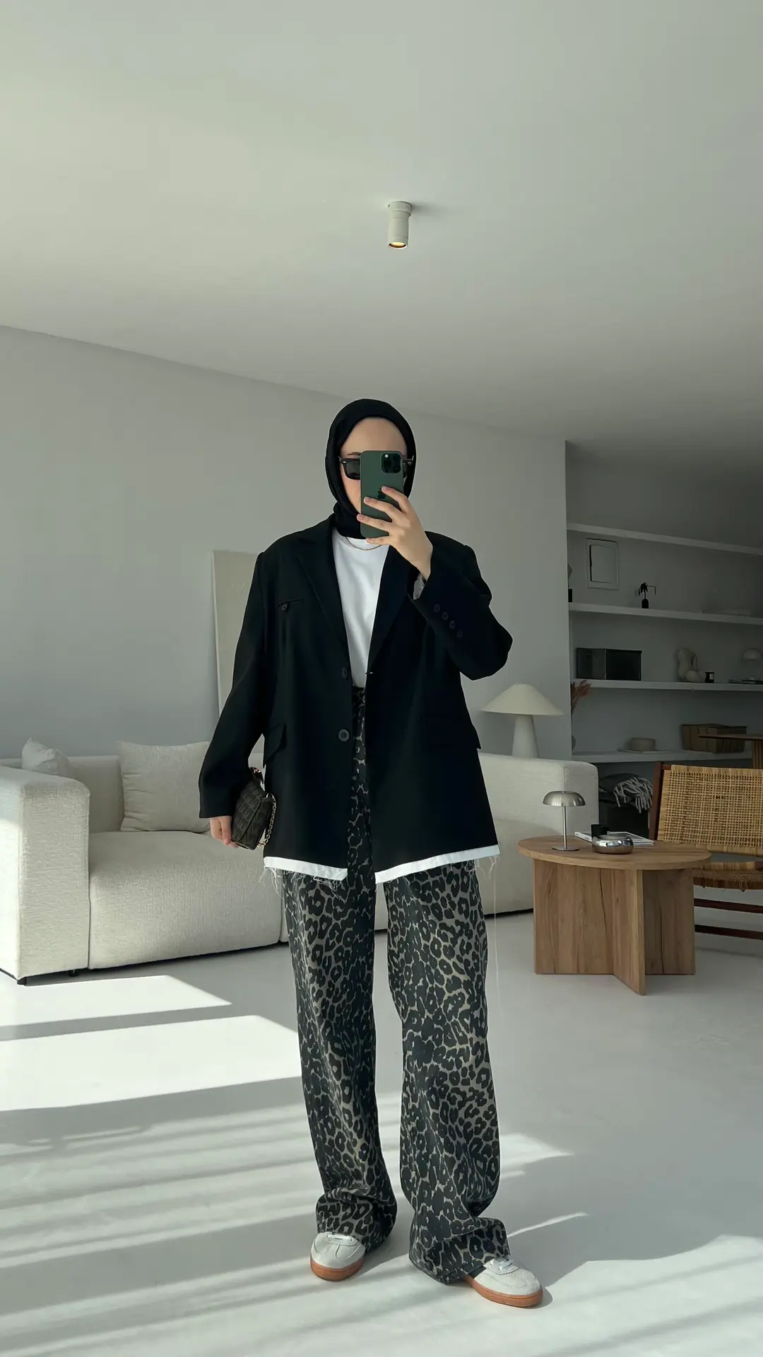 Arkası Baskılı Blazer Ceket Siyah - Görsel 7