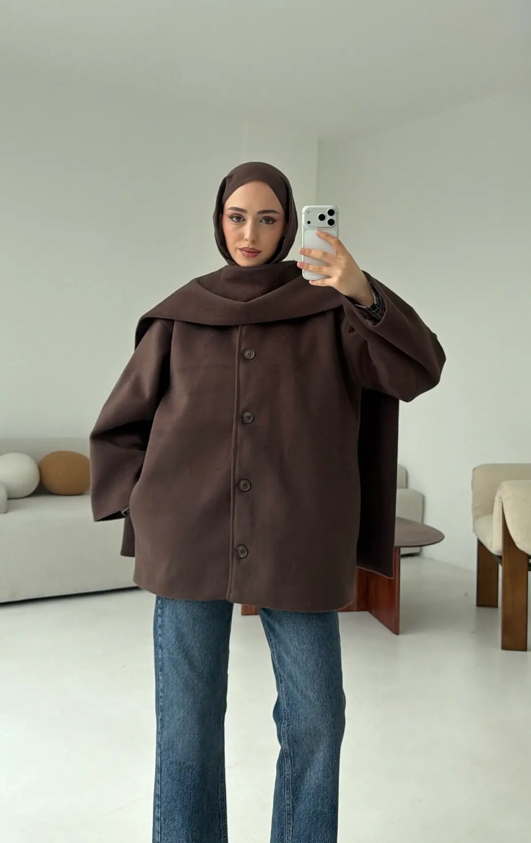 Atkılı Kaşe Kaban - Görsel 5