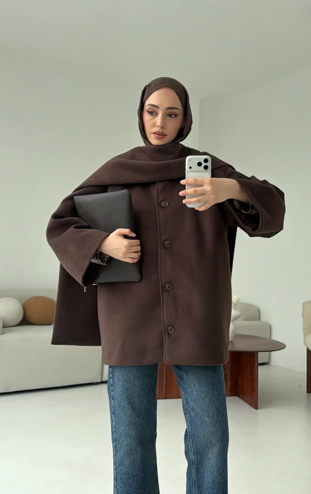 Atkılı Kaşe Kaban - Görsel 8