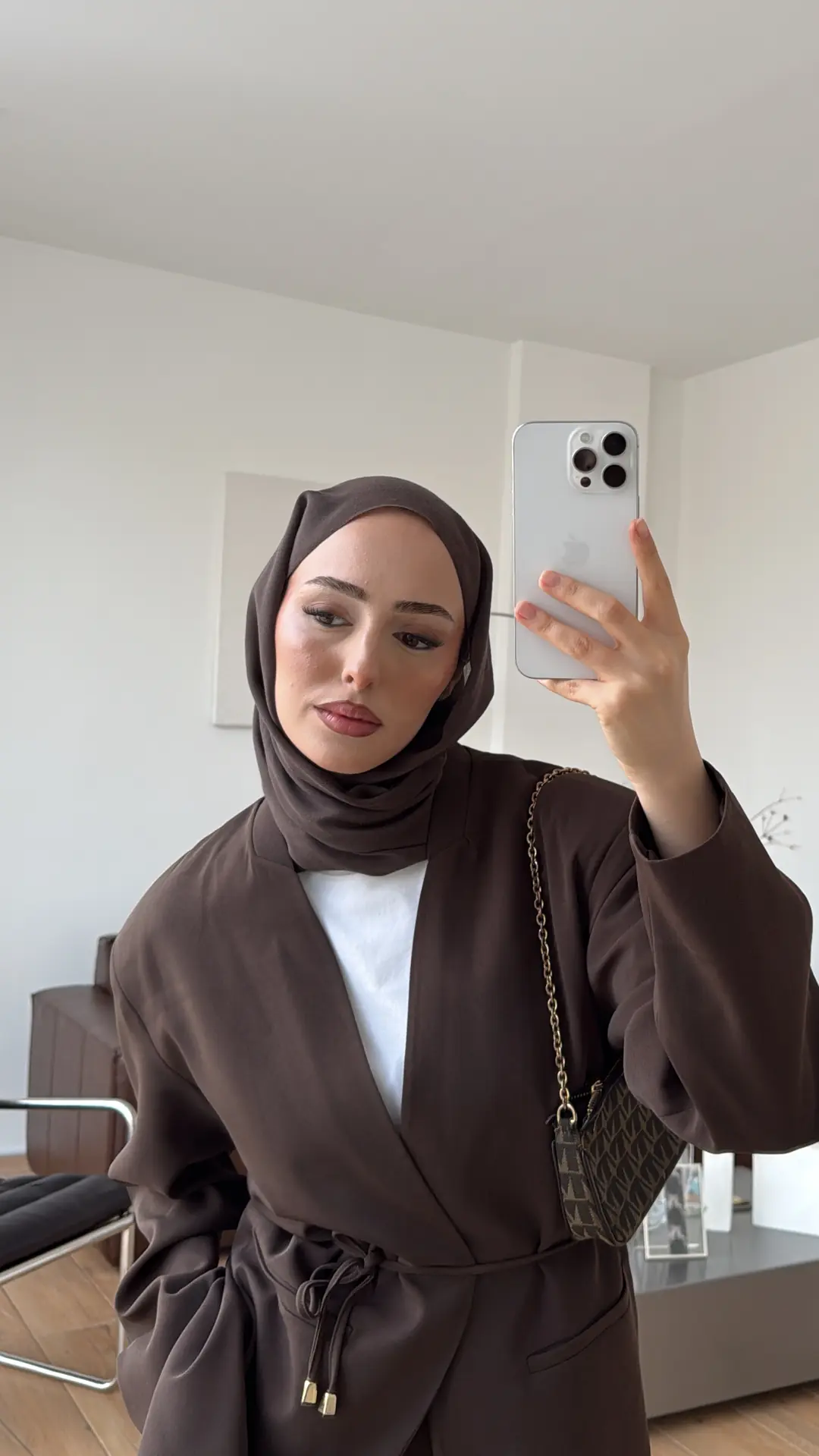 Bagcıklı Blazer Ceket Kahve - Görsel 3