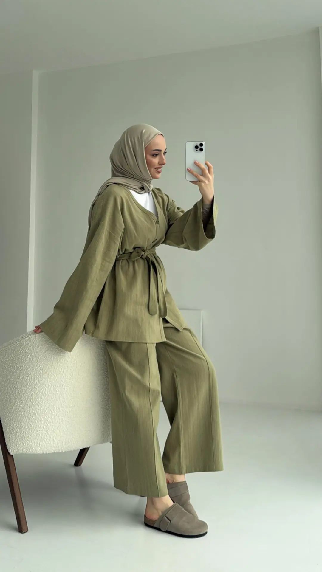 Bağcıklı Buluz Takım Çağla