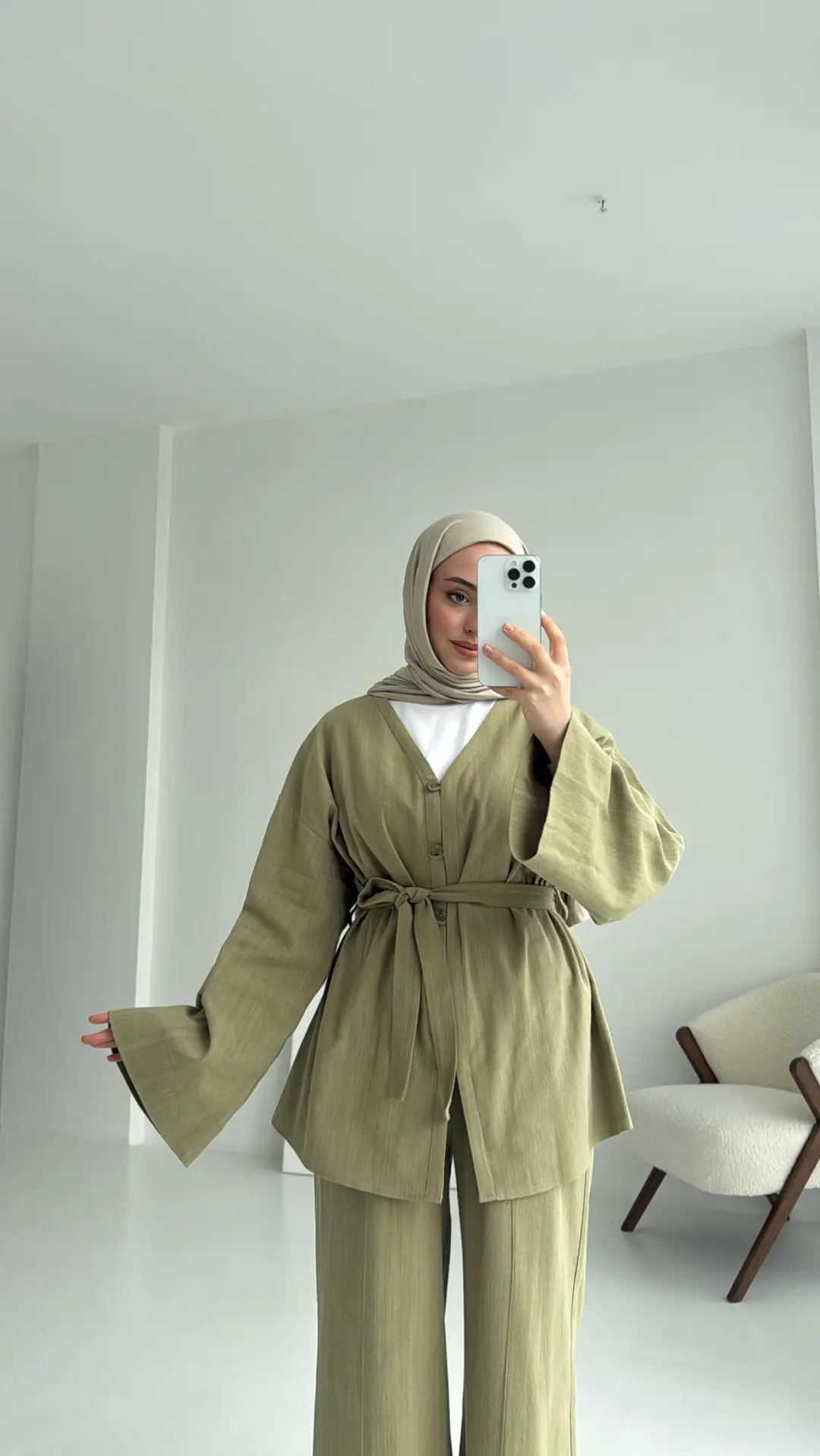 Bağcıklı Buluz Takım Çağla - Görsel 3