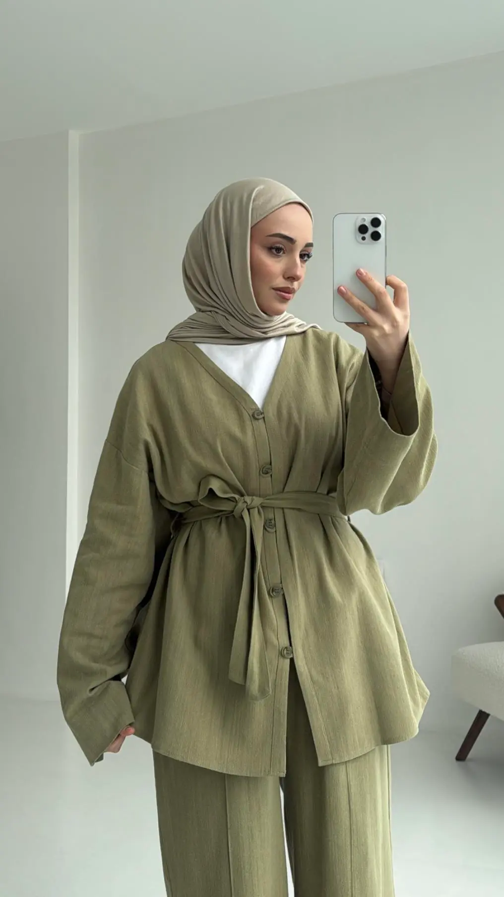 Bağcıklı Buluz Takım Çağla - Görsel 6