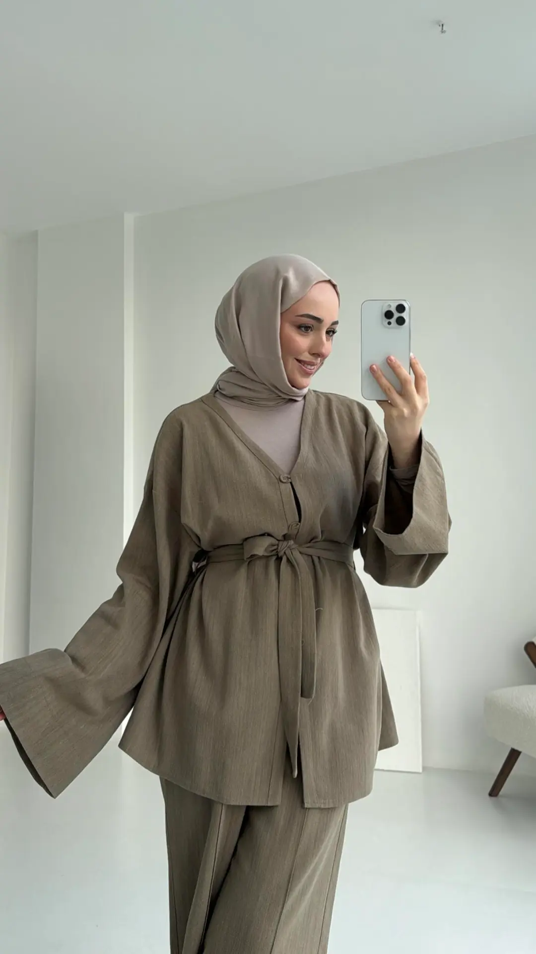 Bağcıklı Buluz Takım Haki