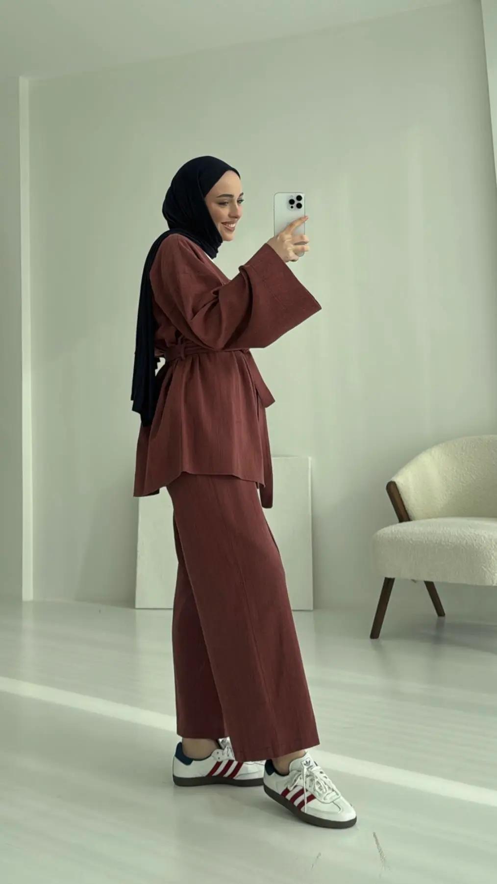 Bağcıklı Buluz Takım Kiremit - Görsel 3