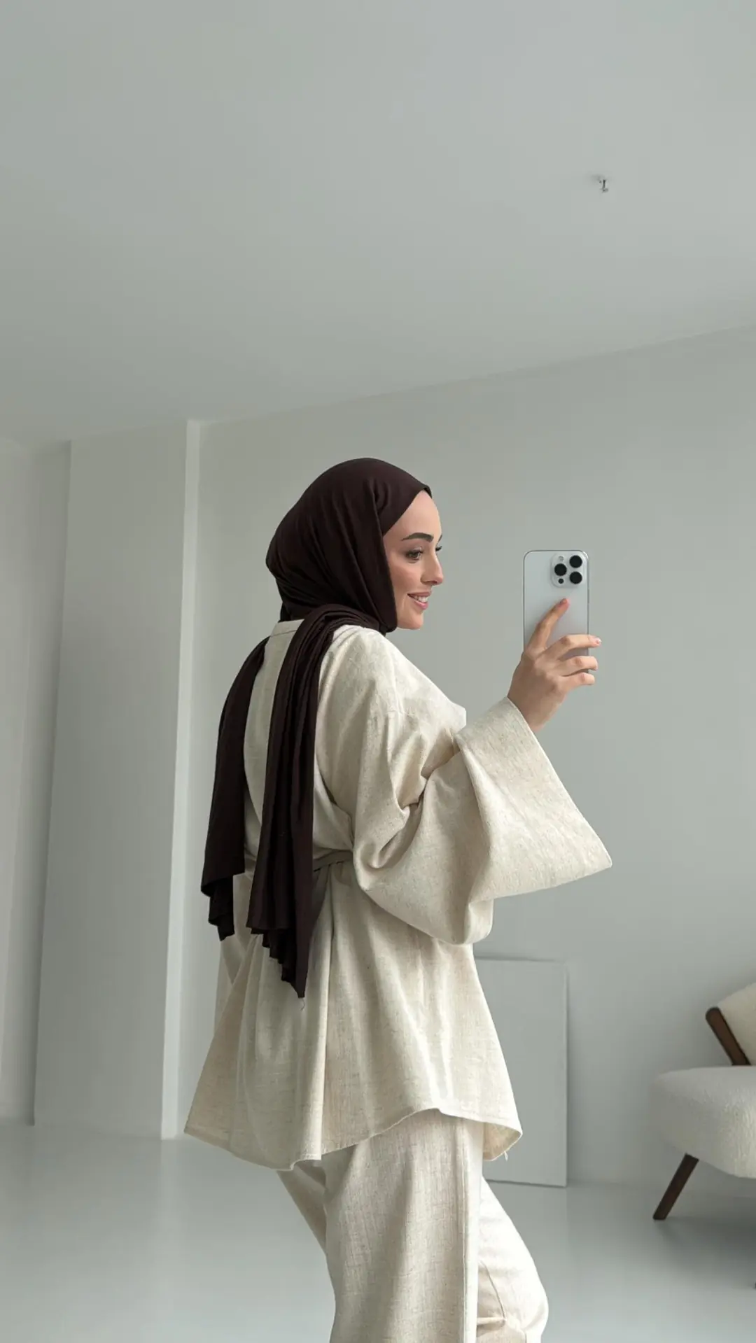 Bağcıklı Buluz Takım Natural - Görsel 5