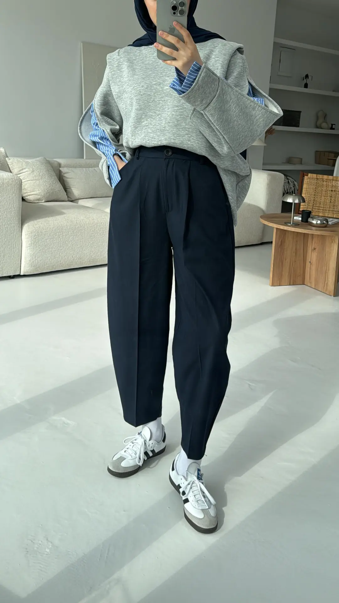 Bagi Kumaş Pantolon Lacivert