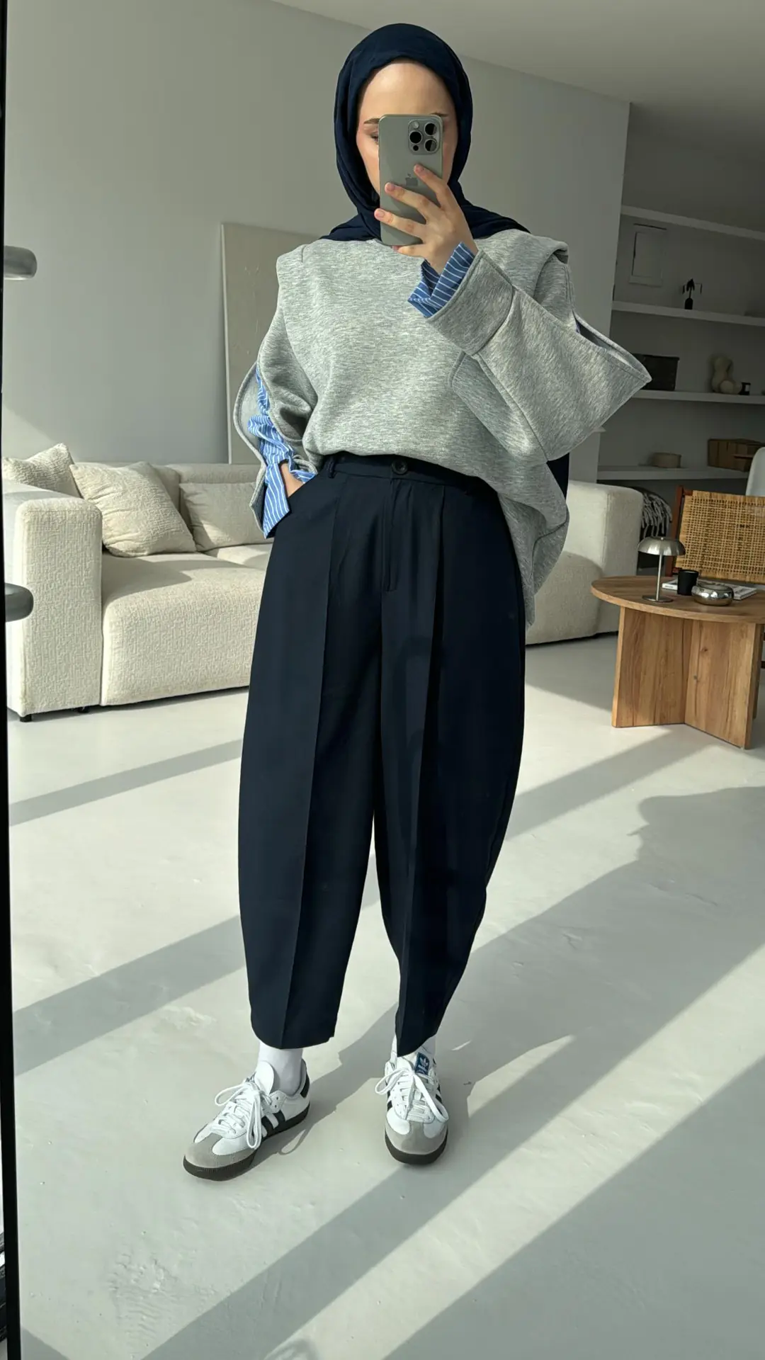 Bagi Kumaş Pantolon Lacivert - Görsel 2