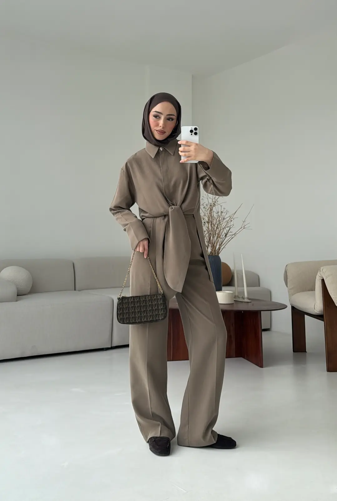 Bağlamalı Bluz Takım Haki