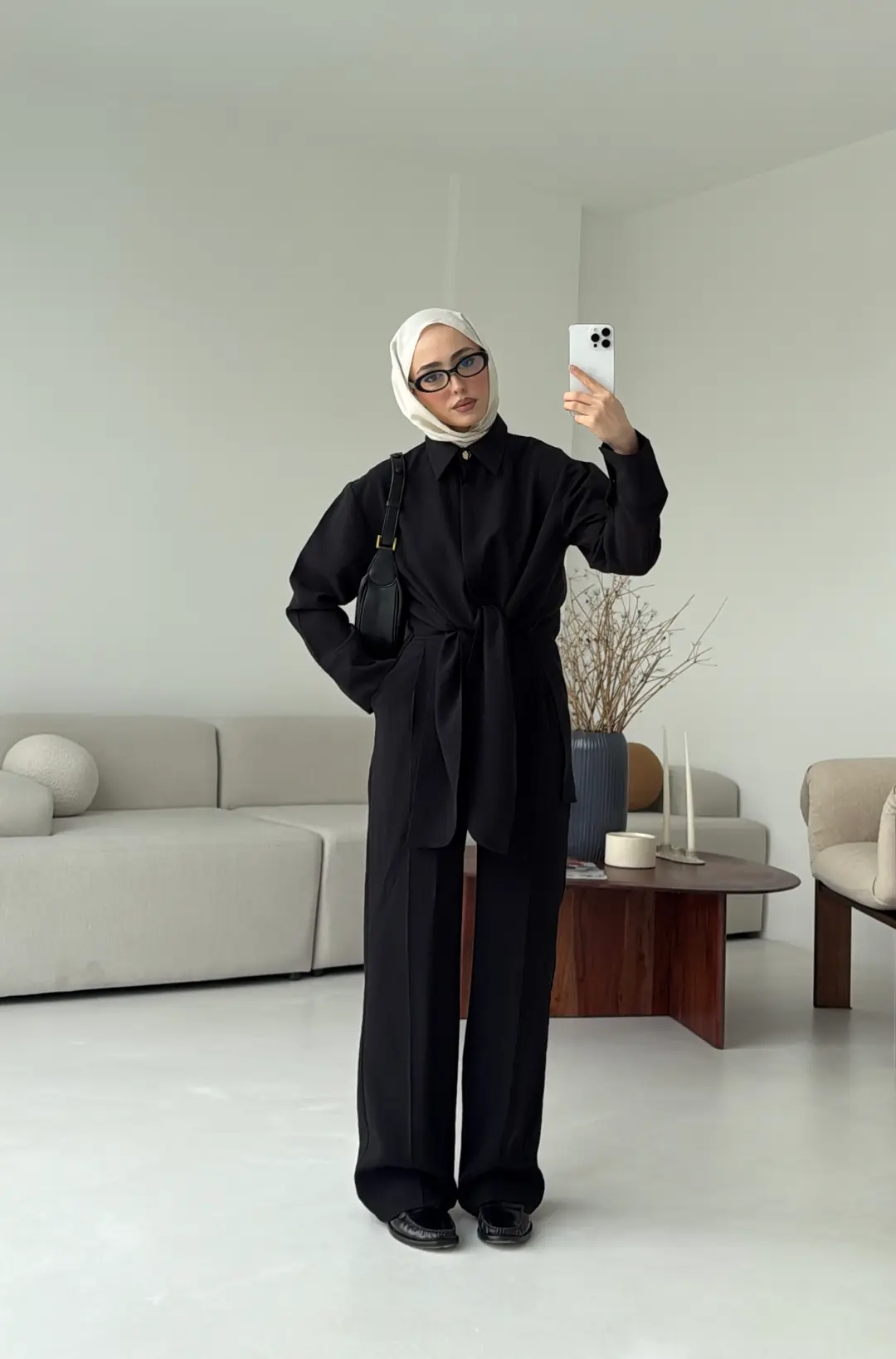 Bağlamalı Bluz Takım Siyah - Görsel 3