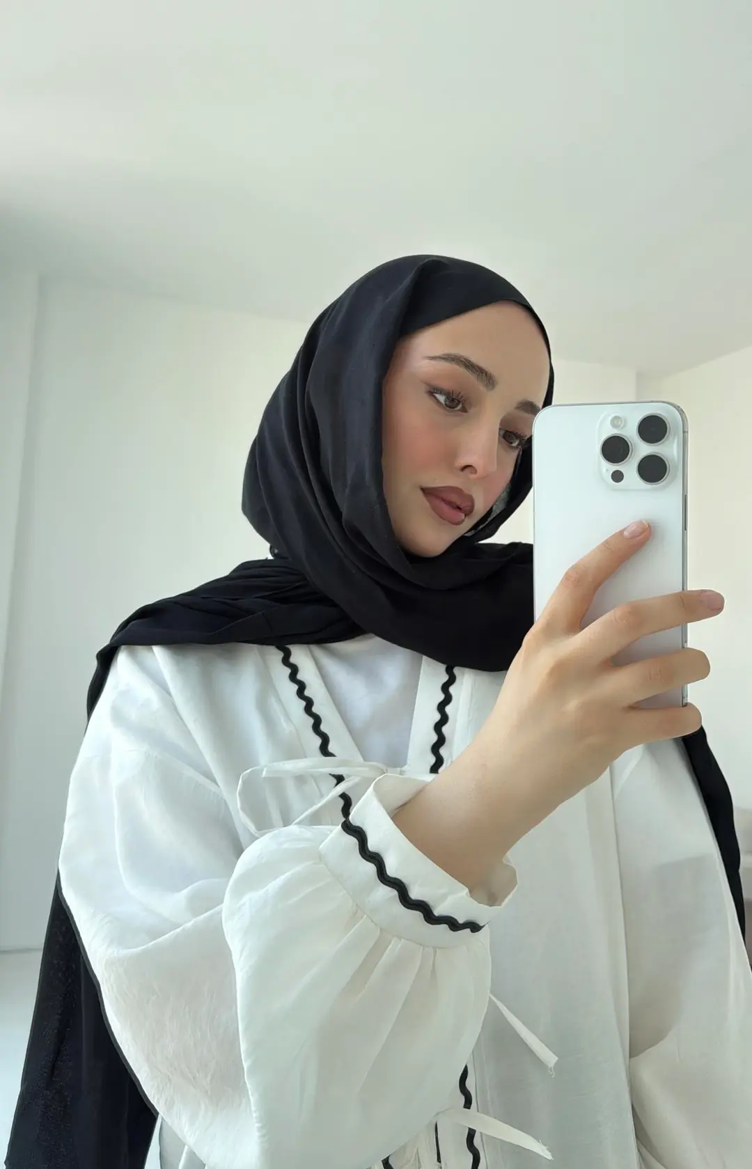 Bağlamalı Dantel Detay Kimono Beyaz - Görsel 9