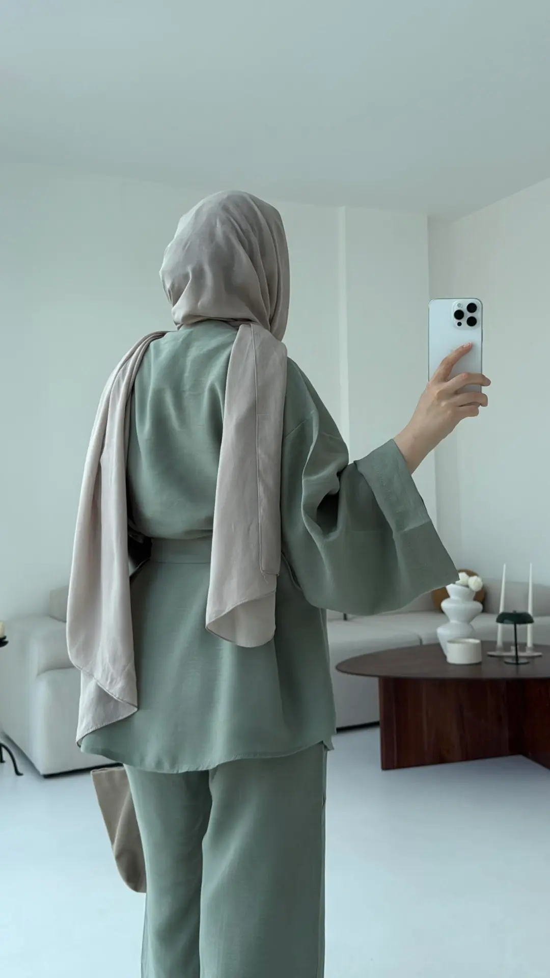 Bağlamalı Kimono Takım Çağla - Görsel 3