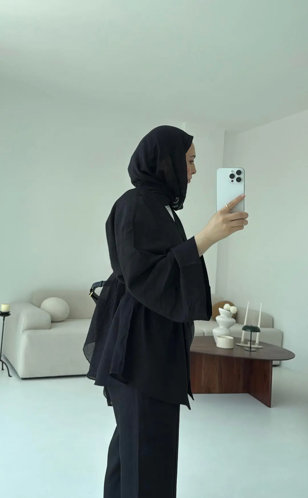 Bağlamalı Kimono Takım Siyah - Görsel 6