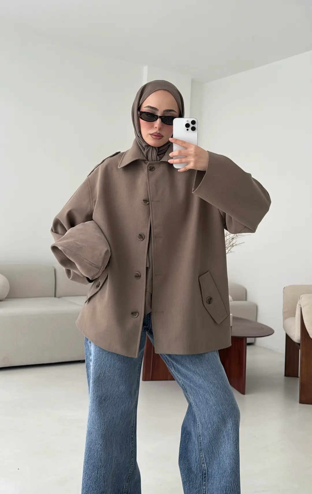 Bağlamalı Trenç Haki - Görsel 5