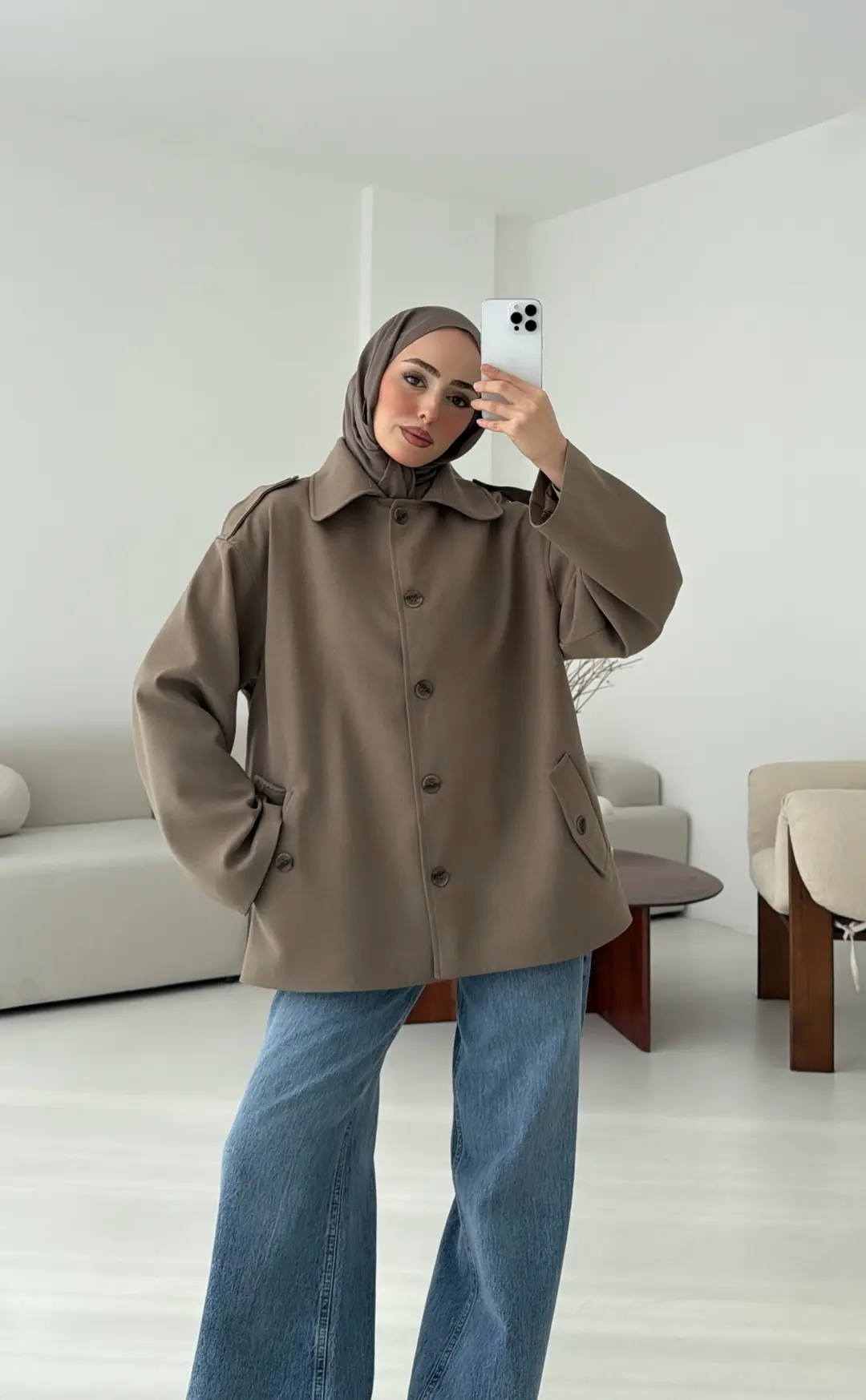 Bağlamalı Trenç Haki - Görsel 6