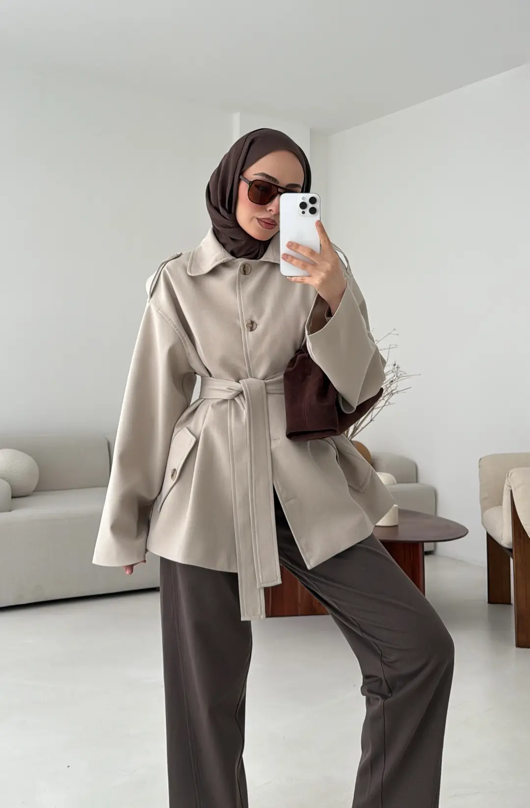 Bağlamalı Trenç Taş - Görsel 4