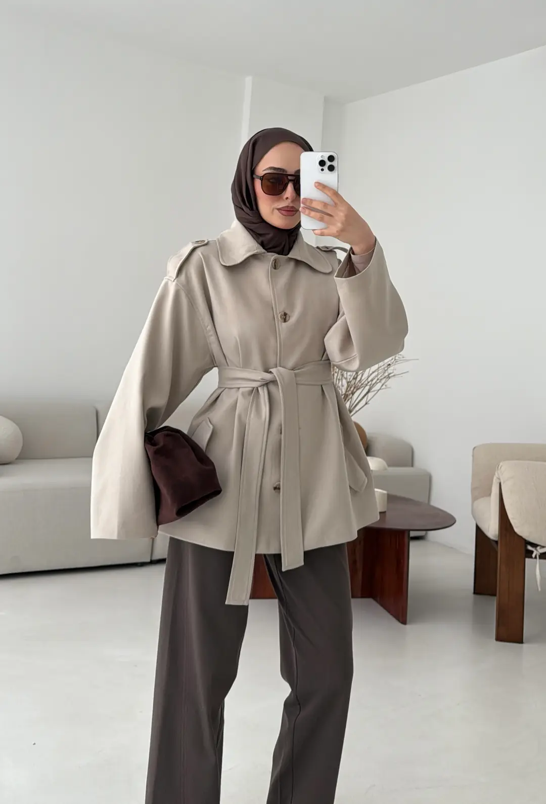 Bağlamalı Trenç Taş - Görsel 5