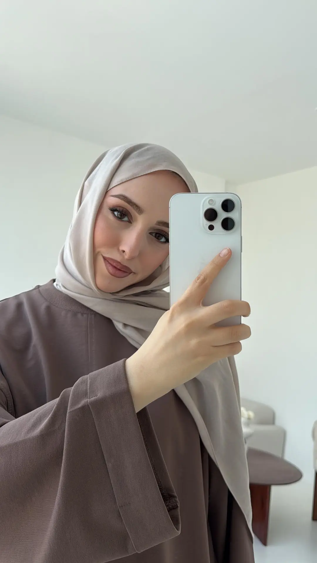 Bağlamalı Yanı Yırtmaç Detay Sweat Acık Kahve - Görsel 2