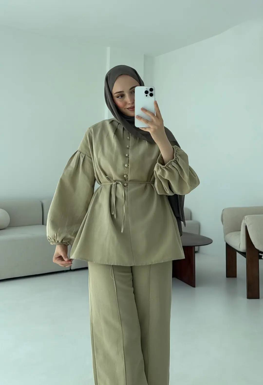 Balon Kol Takım Haki - Görsel 5