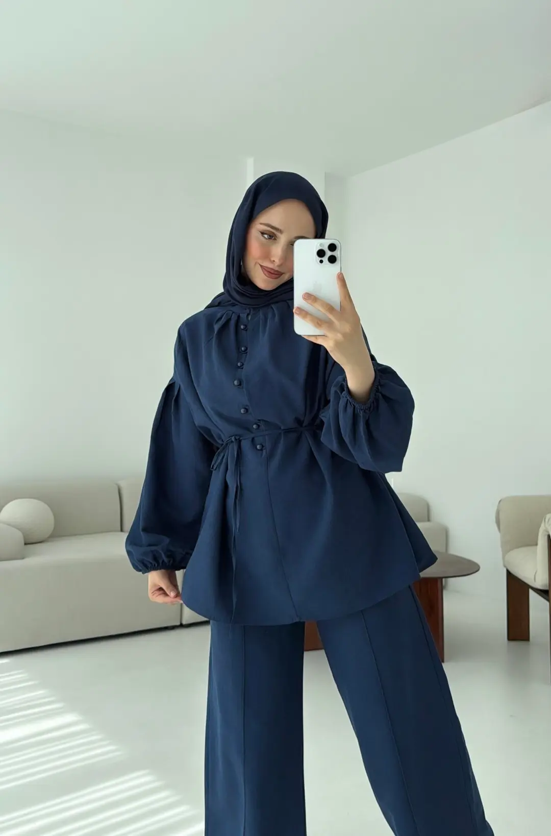 Balon Kol Takım Lacivert - Görsel 2