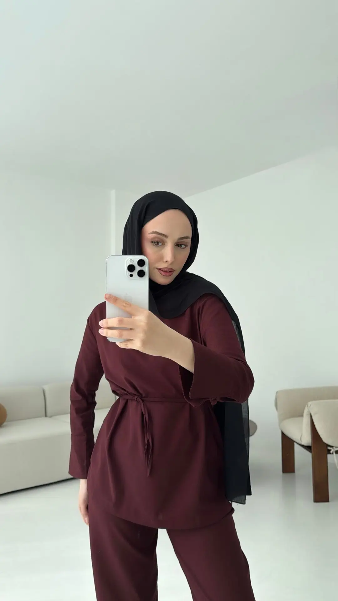 Basıc Bağlamalı Takım Bordo - Görsel 2