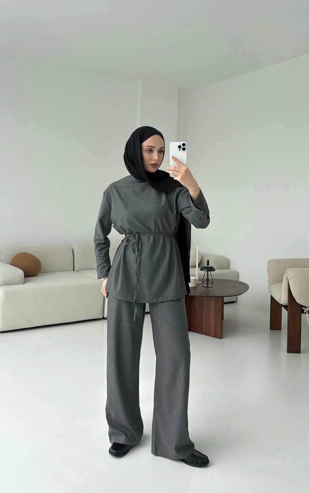 Basıc Bağlamalı Takım Gri - Görsel 3