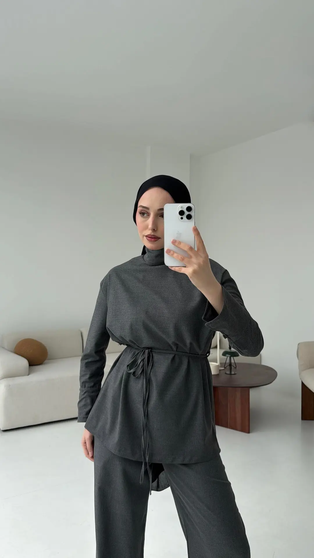 Basıc Bağlamalı Takım Gri - Görsel 4