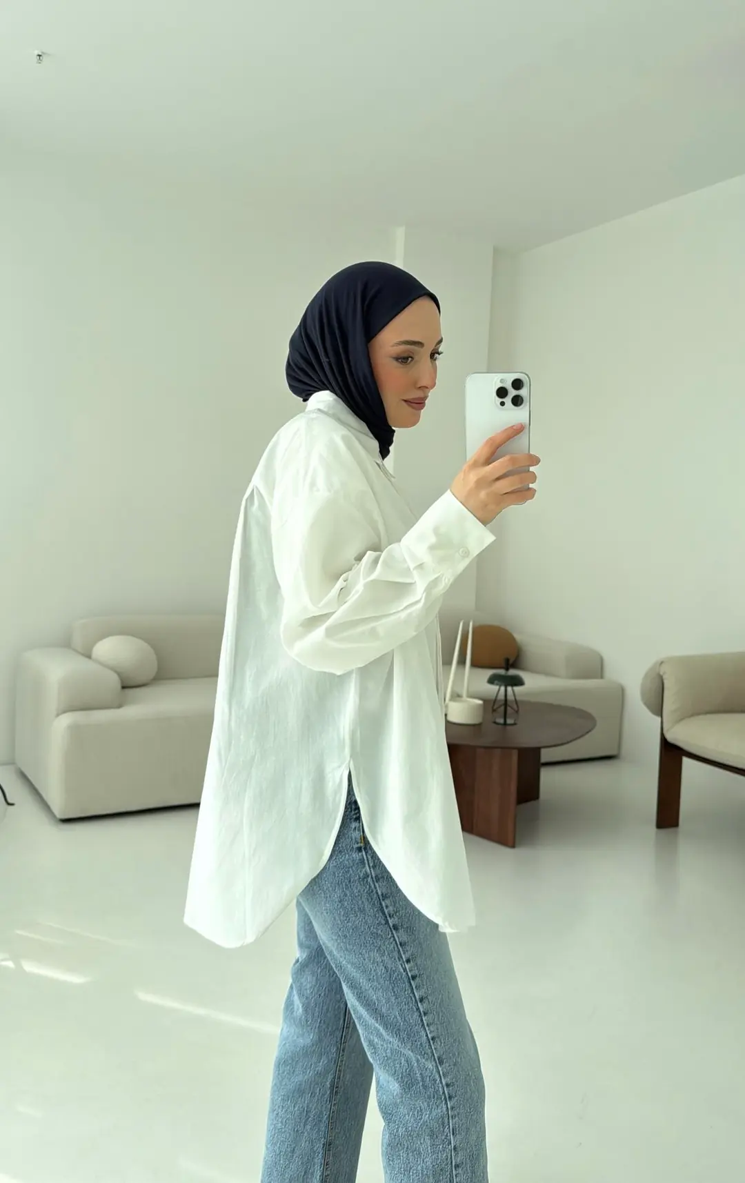 Basic Beyaz Gömlek - Görsel 2