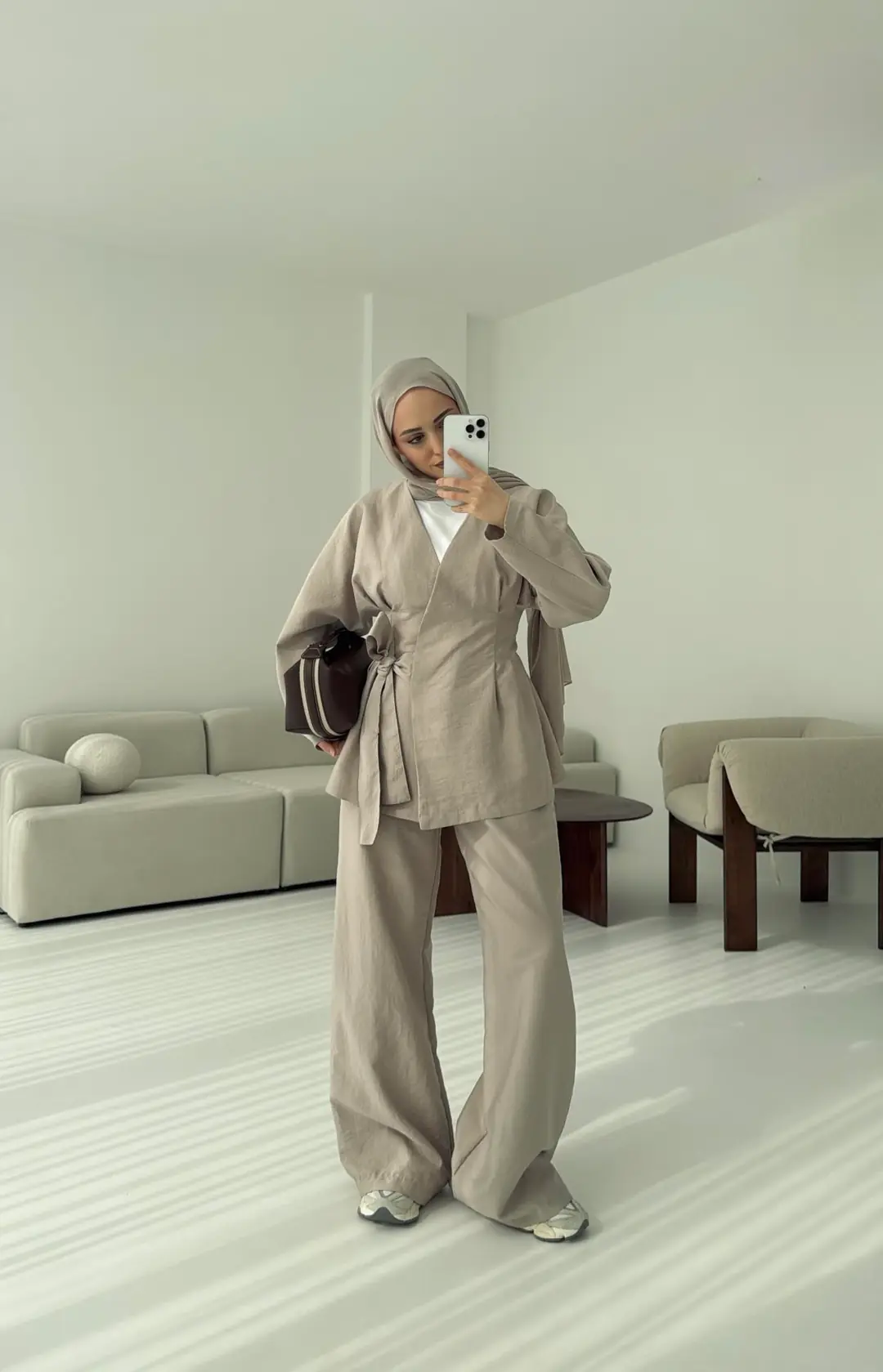 Bej Yandan Bağlamalı Takım - Görsel 4