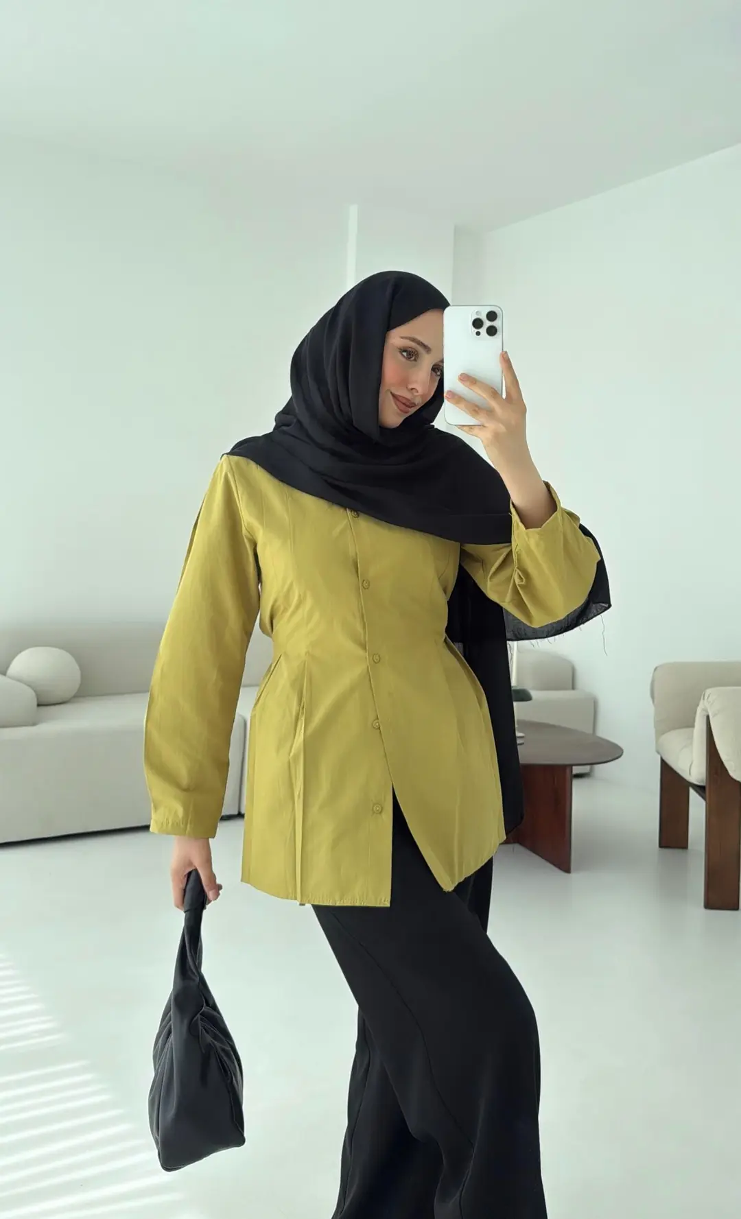 Belden Oturtmalı Gömlek Oliive - Görsel 8