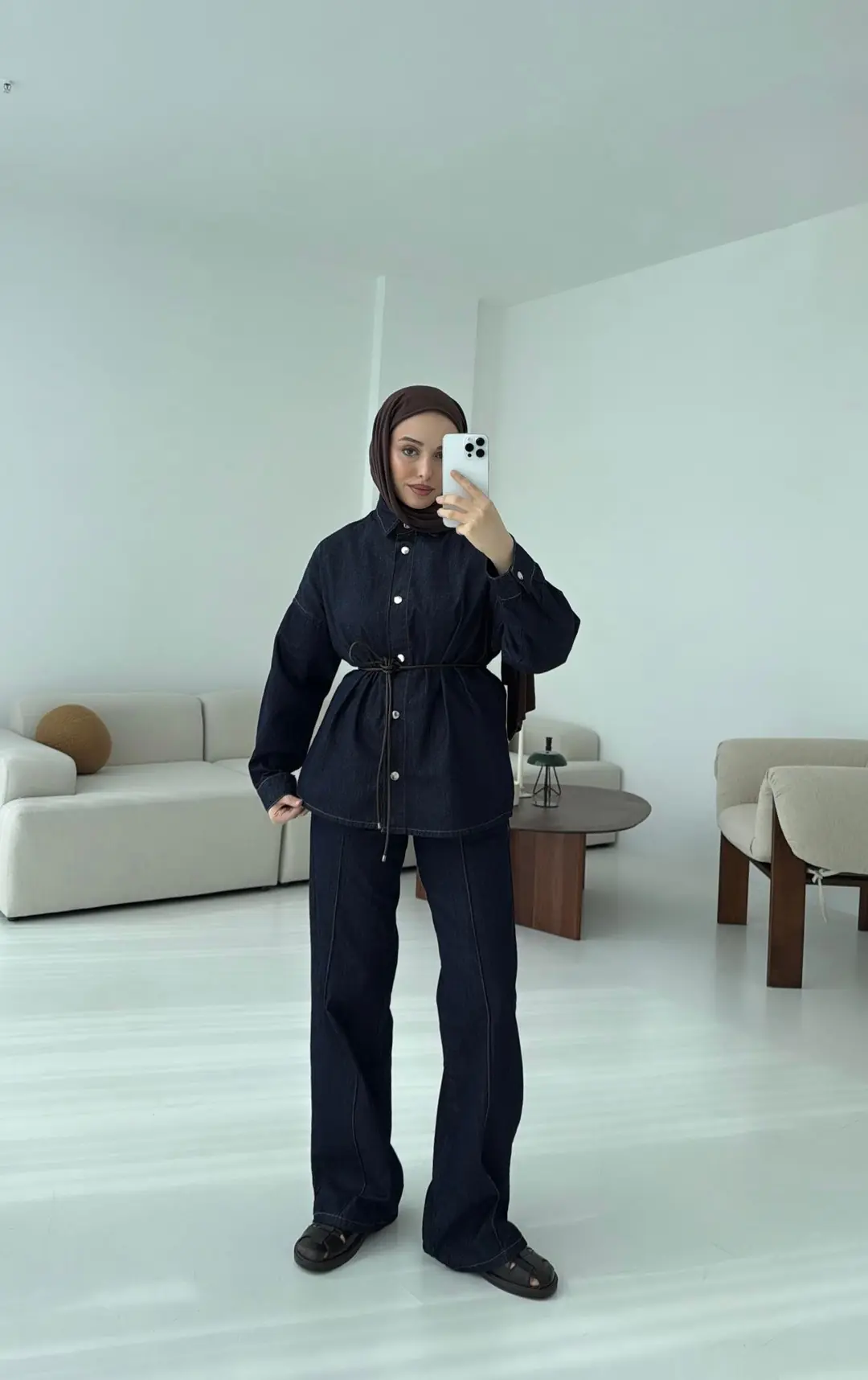 Beli Lastikli Denim Takım - Görsel 2