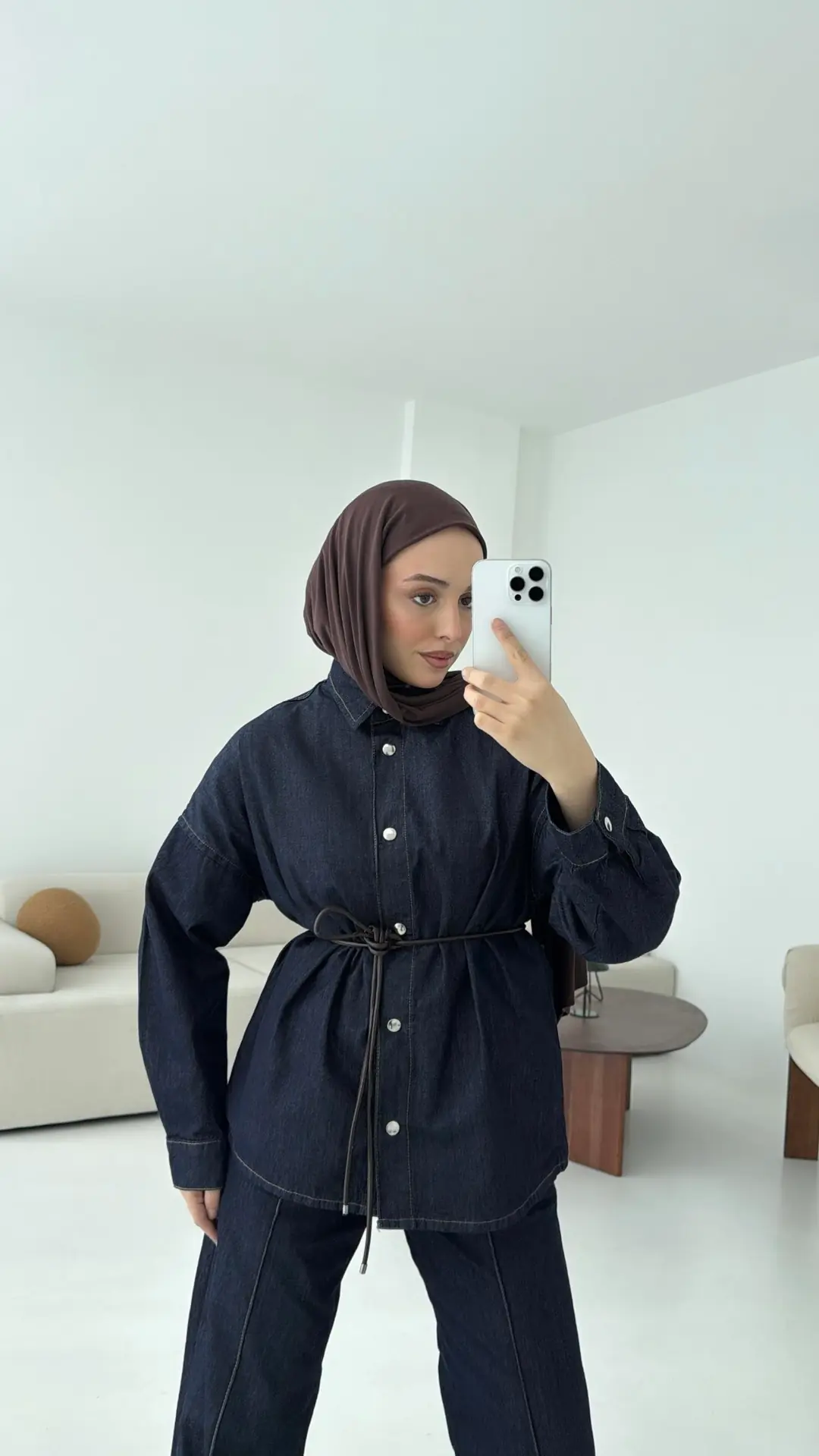 Beli Lastikli Denim Takım - Görsel 3