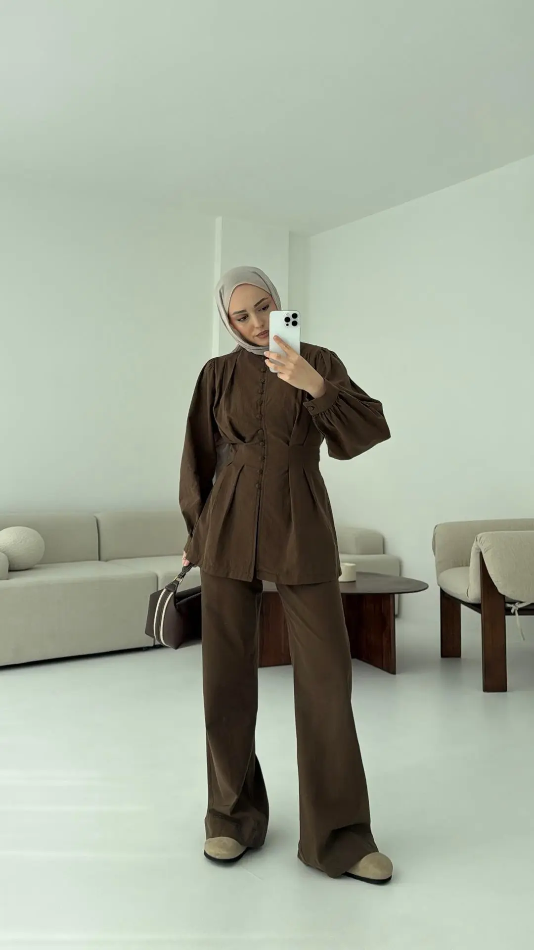 Beli Pensli Takım Kahve