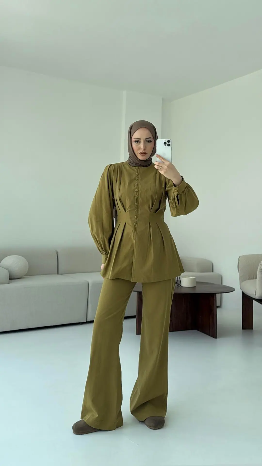 Beli Pensli Takım Olive - Görsel 7