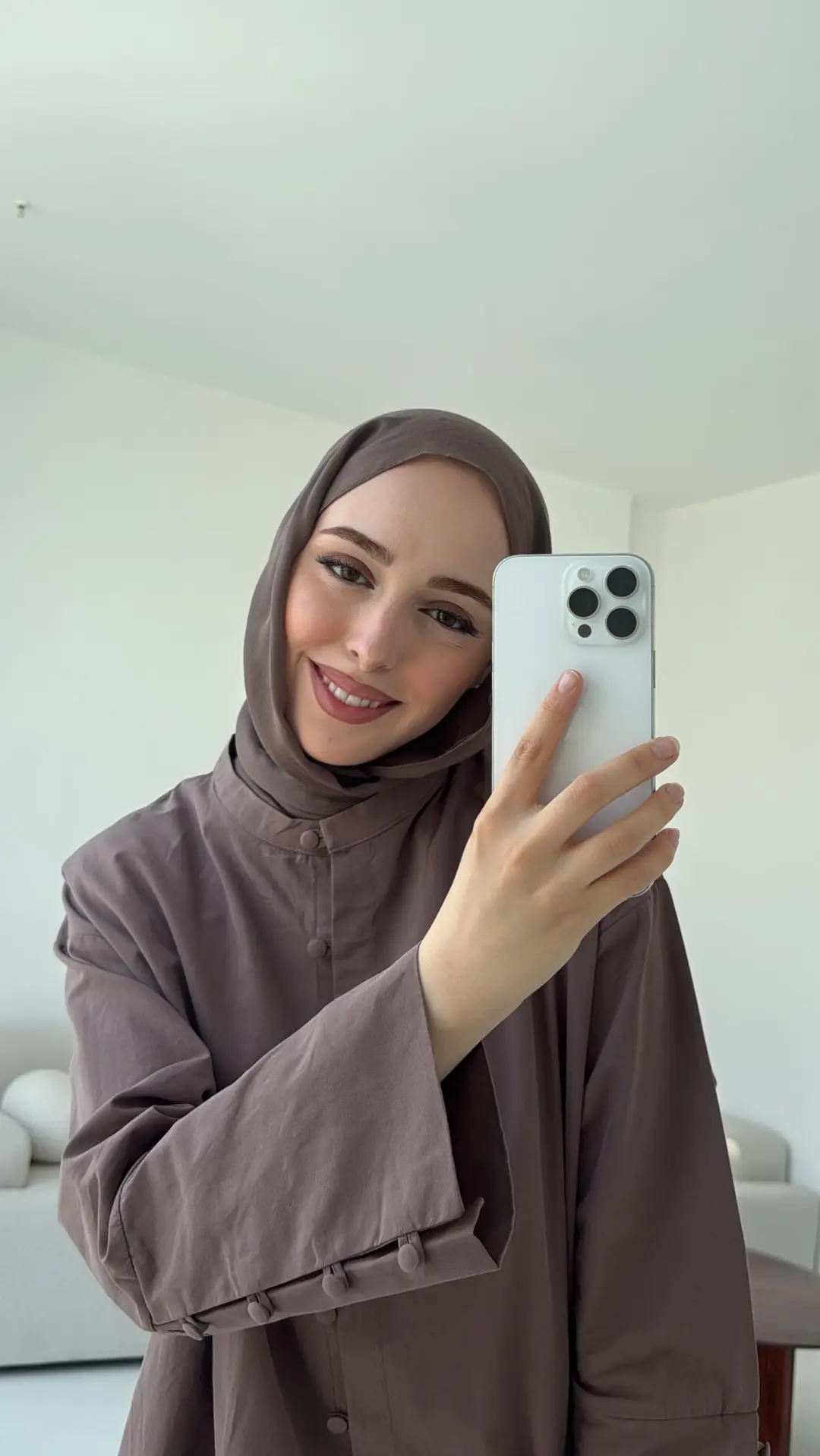 Birit Dügmeli Gömlek Kahve - Görsel 7