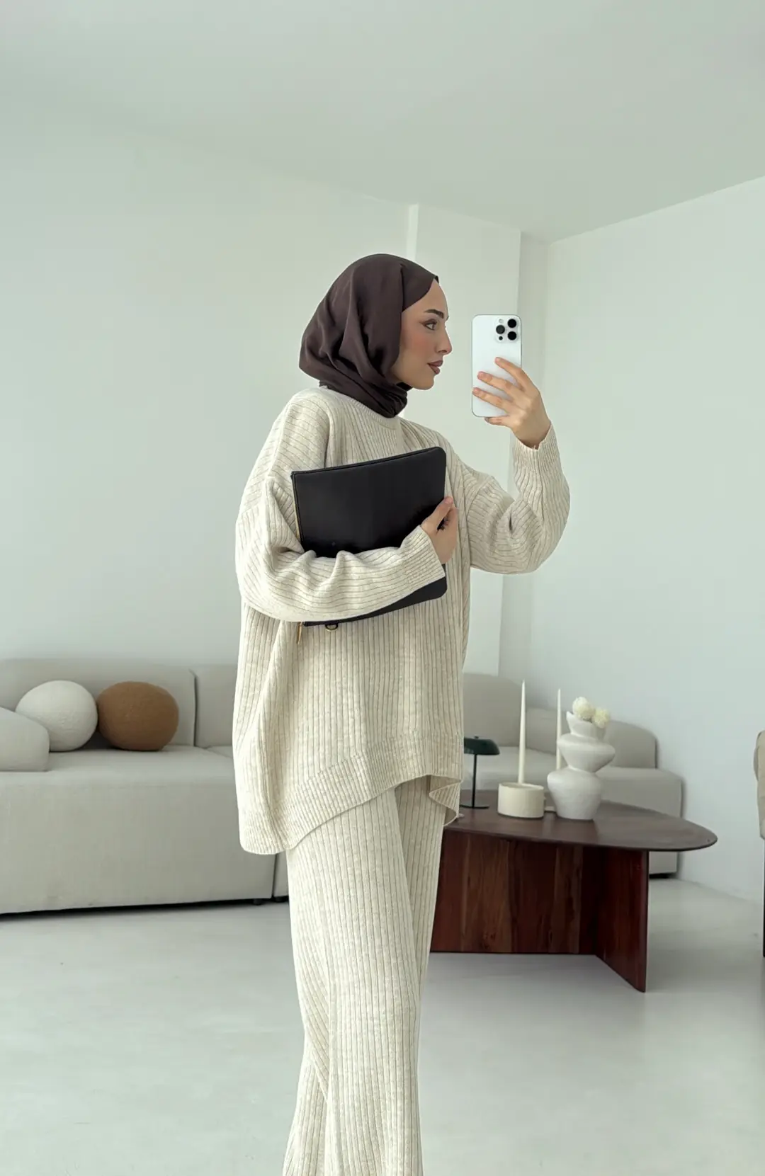 Bisiklet Yaka Triko Takım Taş - Görsel 4