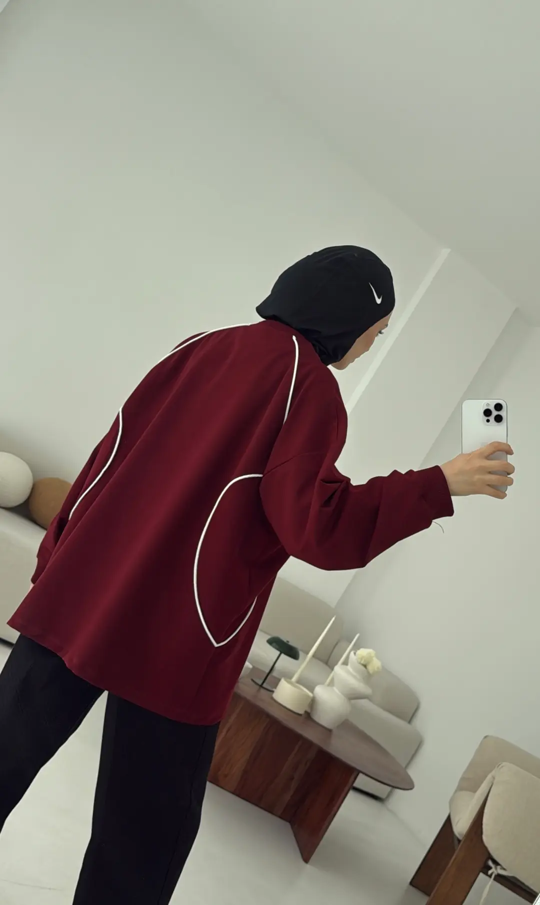 Biyeli Sweat Bordo - Görsel 3