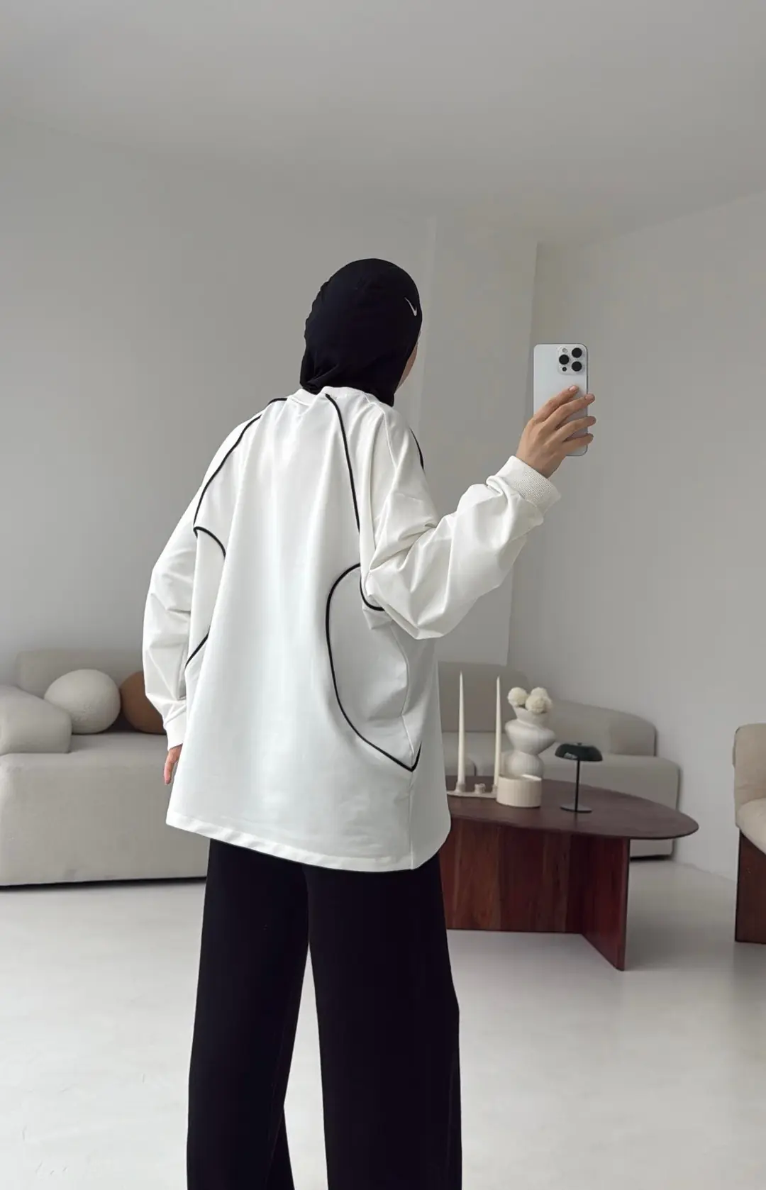 Biyeli Sweat Ekru - Görsel 4