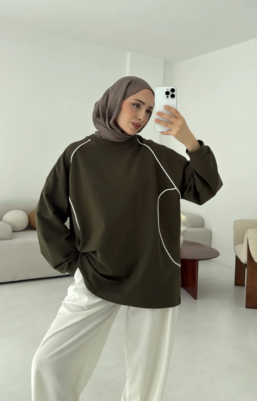 Biyeli Sweat Haki - Görsel 2