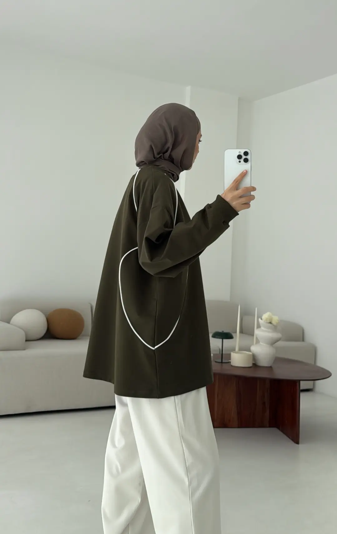 Biyeli Sweat Haki - Görsel 3