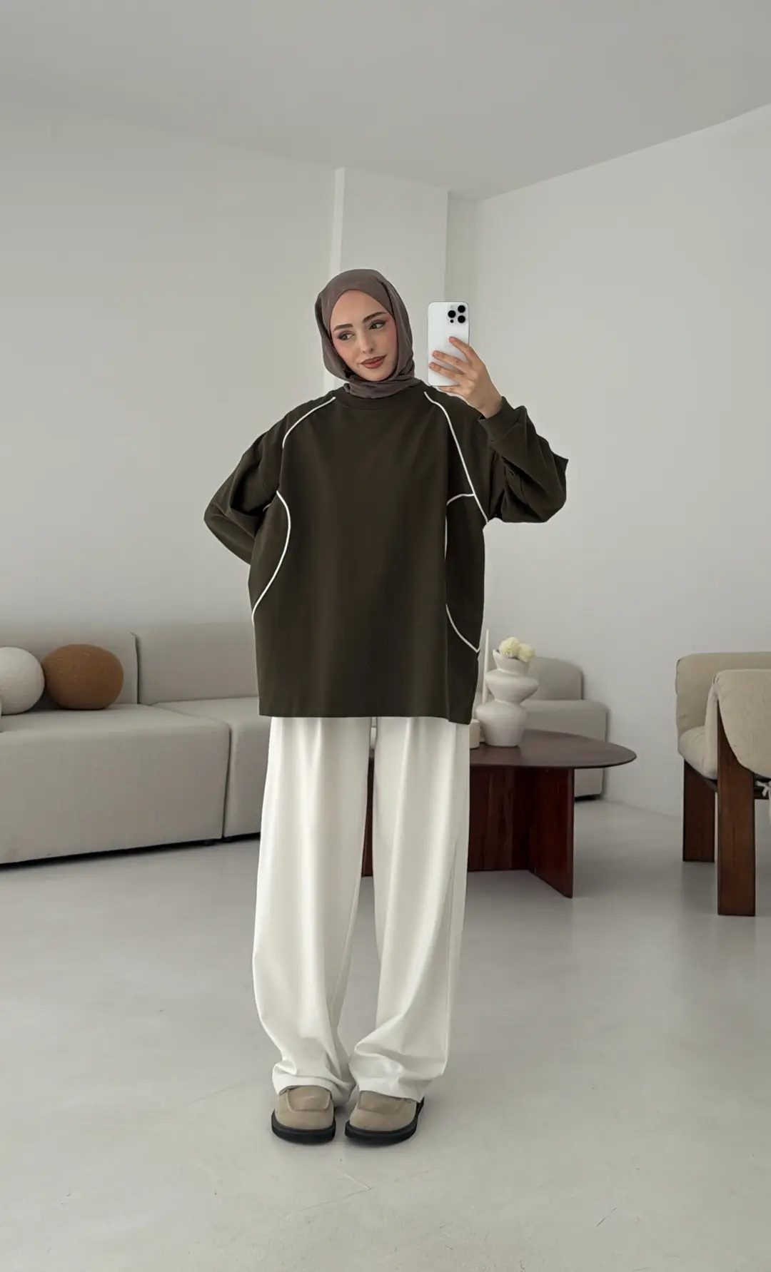 Biyeli Sweat Haki - Görsel 5