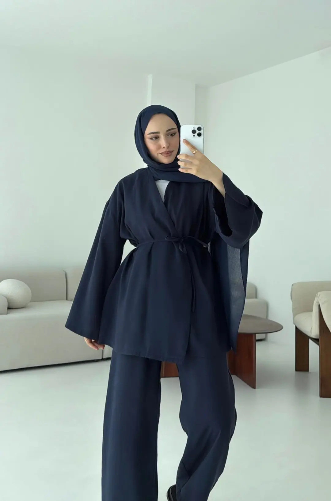 Bluz Biyeli Pantolon Takım Lacivert - Görsel 3